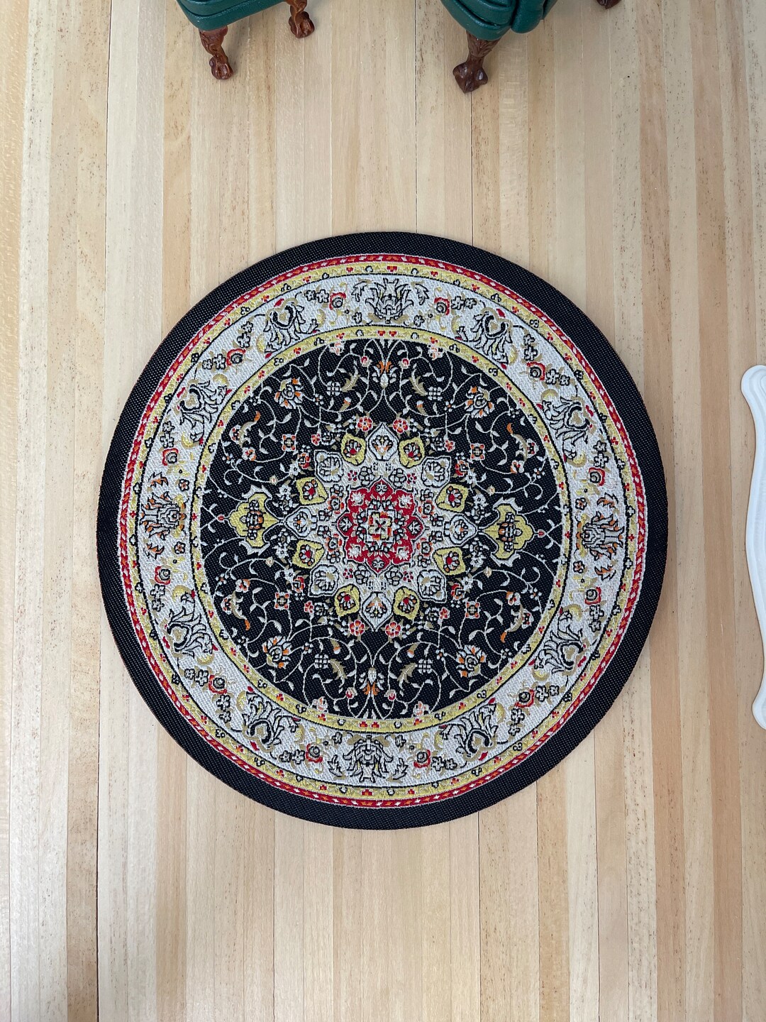 1:12 Miniature Round Area Rug , Dollhouse Supplies Round Living Room ...