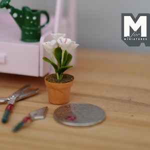 Dollhouse Supplies potted flower, dolls house flower, decoration living room 1 12th scale miniature - F085