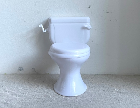 35DE Miniatur Kabinett Puppenhaus Kabinett 1 12 Weiß Badezimmer Toilette Für 