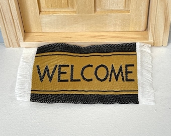 1:12 Miniature Doormat , Dollhouse Supplies Doormat , Entryway Welcome Door Mat - D088