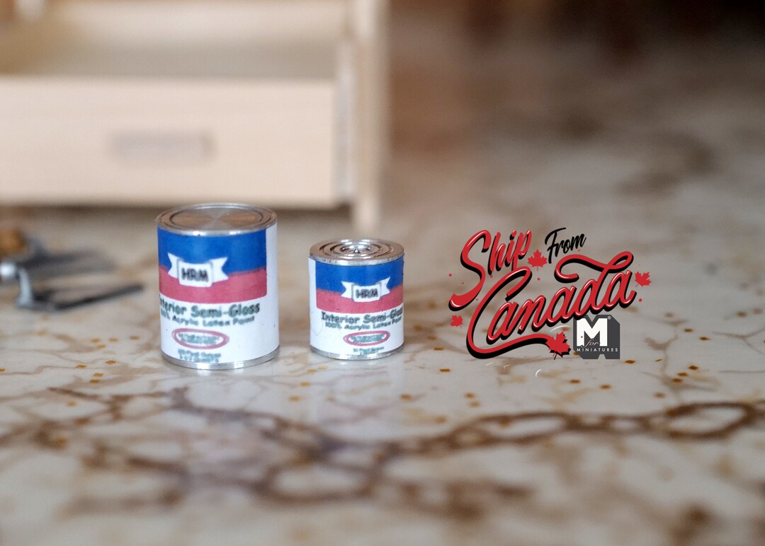 112 Dollhouse Miniature Paint Can/metal Paint Can/house Paint Etsy