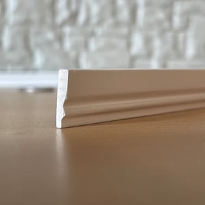 Dollhouse Supplies White Baseboard Molding , Miniature Skirting Board , Miniature Wall Panel Molding 18 Inch Long