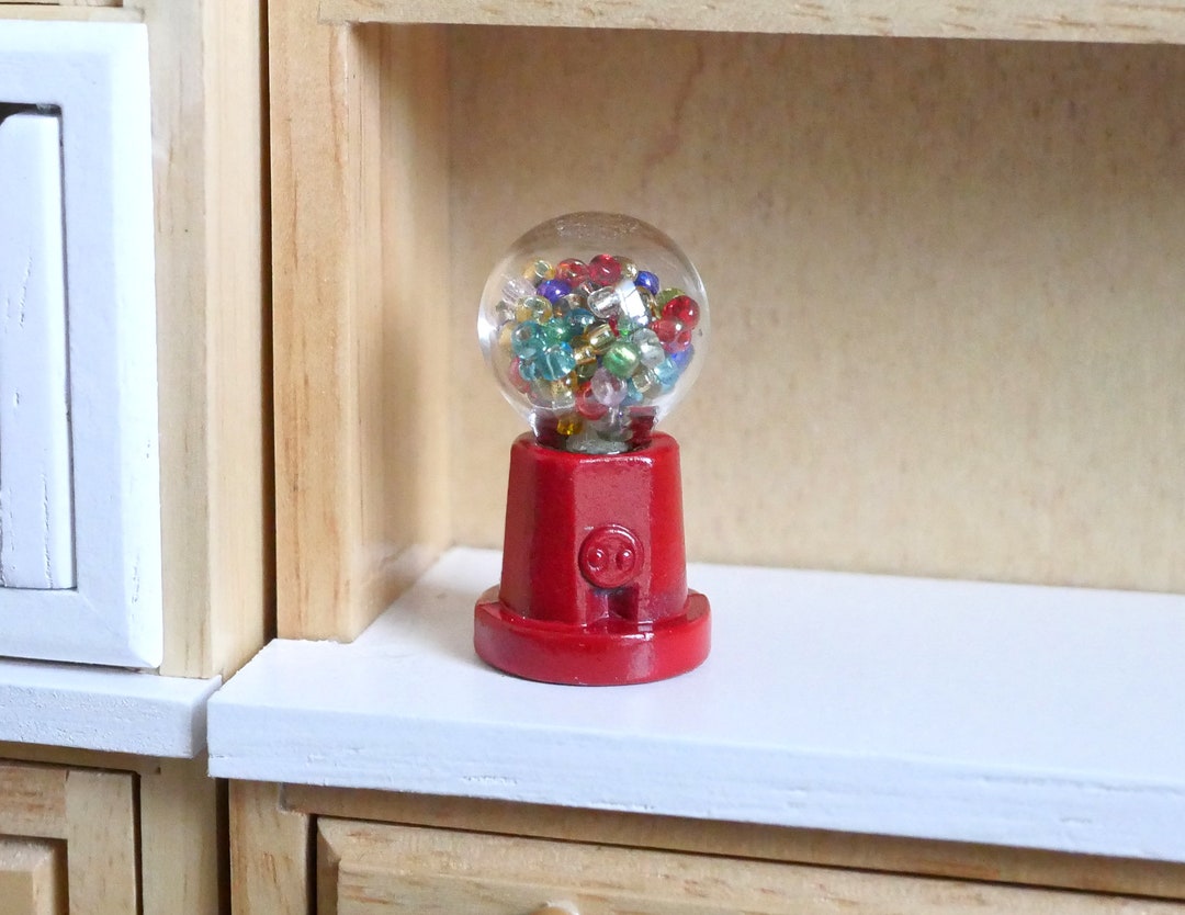 112 Dollhouse Decoration Miniature Table Top Gumball Machine Etsy