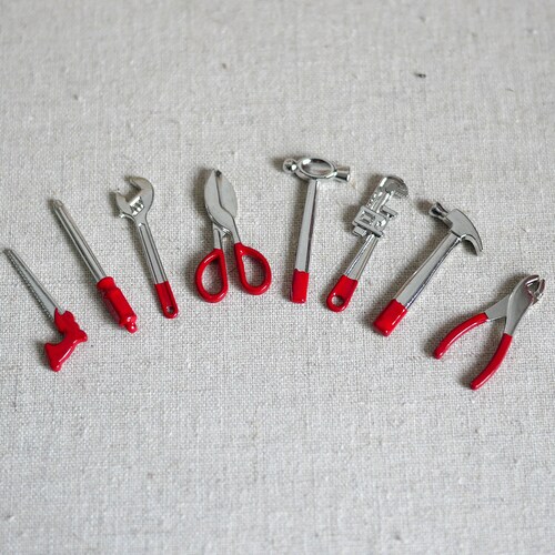 Dollhouse Miniature Tool Set 12 Scale Miniature E0708 Etsy