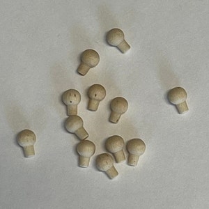 Dollhouse Miniature Round Cabinet Pulls Dresser Knobs Drawer Pulls Door Knobs Brass Wood 12 Piece Pack A049