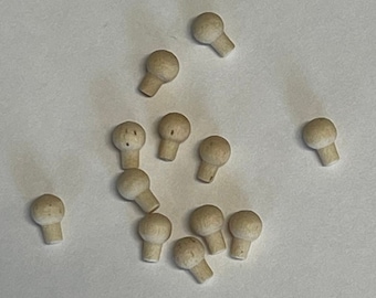Dollhouse Miniature Round Cabinet Pulls Dresser Knobs Drawer Pulls Door Knobs Brass Wood 12 Piece Pack A049