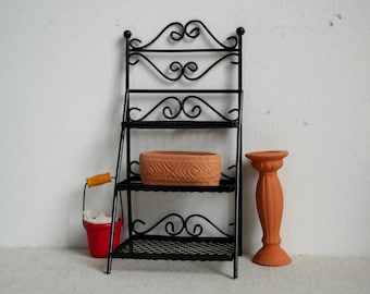 Miniature 1:12 In Metallo Nero Per Mobili Fai Da Te 2 Cerniere In Metallo Nero Per Case Delle Bambole - Scala 1:12, Lunghezza 3.5 Cm Aperte, Con 8 Spille Spille Per Miniature Tumdee - Foto 5