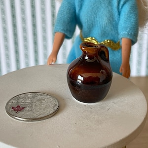 1:12 Miniature Ceramic Pottery Art Jug, Miniature Flowerpot with Handle - B074