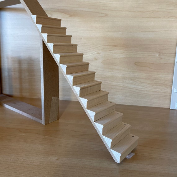 PATIKIL 2.4" Miniature Legno Scale 10 Pacco Mini Legno Casa - 3