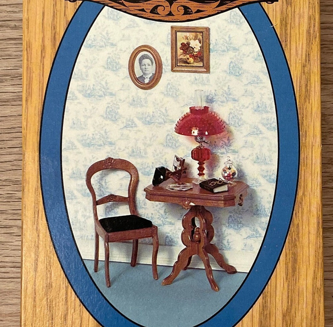 Dollhouse Furniture Kit With Chair , Table and 2 Picture Frames and