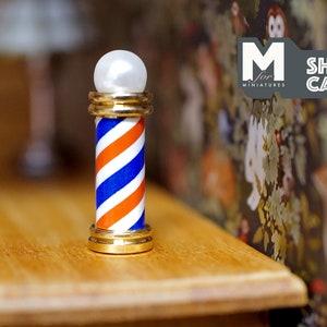 1:12 Dollhouse Miniature Barber shop / Barber Pole / Brass 1-3/16"(H) - H025