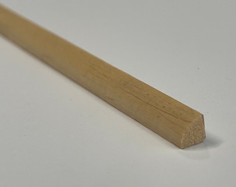 Dollhouse Quarter Round Molding Miniature Molding 12 inch long (Small)