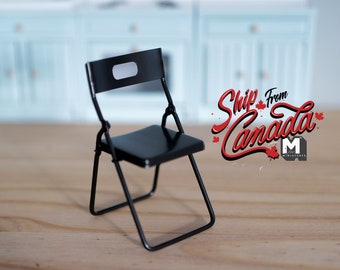 Maßstab 1:6 Mini Stuhl Metallstuhl Puppenhaus Zubehör Spielzeug Puppenhaus 