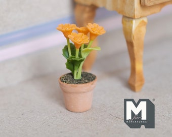 Poppenhuisbenodigdheden potbloemen schaal 1:12 sprookjesachtige bloemen en pot - H018