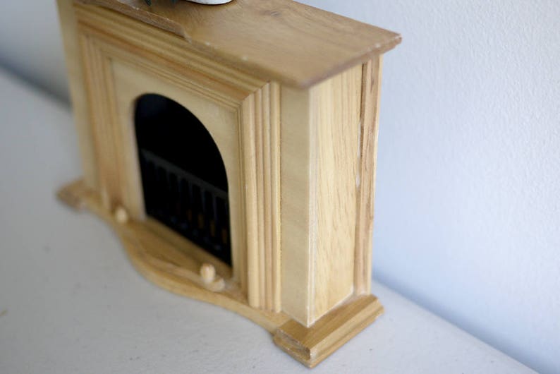 Dollhouse wood fireplace dolls house 1 12th scale miniature furniture