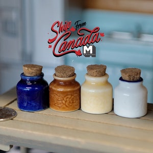 1:12 Dollhouse miniature kitchen container set of 4 - A046