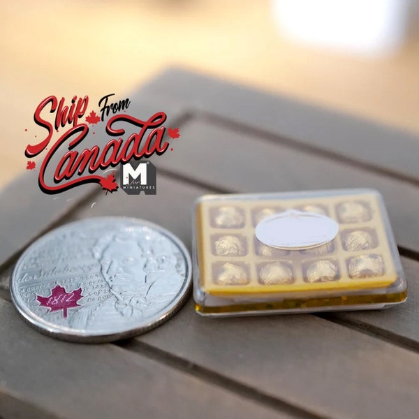 1:12 poppenhuisbenodigdheden miniatuurdoos chocolaatjes - E019