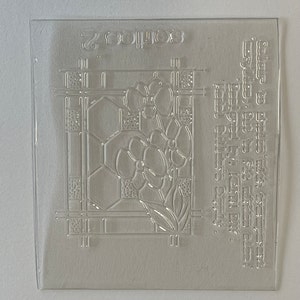 1:12 Dollhouse Supplies Miniature Stained Glass Clear Glass Panel 2(W) x 2-5/8&quot;(H)