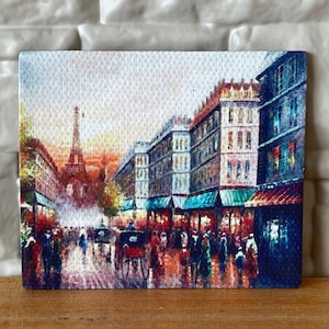 1:12 Miniature Canvas Old Paris Street , Miniature Painting (printed on canvas) - F053
