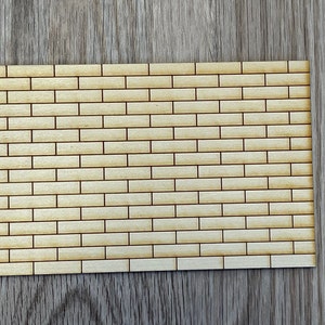 Dollhouse Supplies Brick Siding Wall Panel Batten Panel Beadboard Panel Miniature Novelty Siding 21.5"(L) x 4"(H) - 21.5 inch long