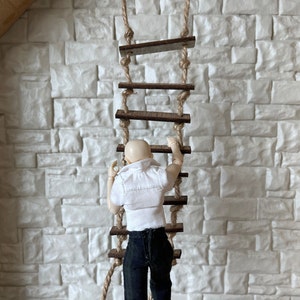 1:12 Miniature Tree House Rope Ladder , Treetop Ladder , Swing Ladder ...