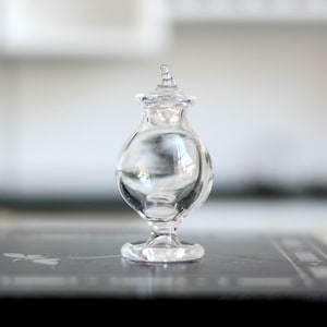 1:12 poppenhuisbenodigdheden glazen miniatuur keukencontainer, snoepfles poppenhuis, snoeppot, snackdoos (A15)