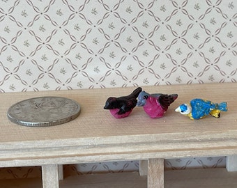 1:12 Miniature Small Birds Set of 3 - C063
