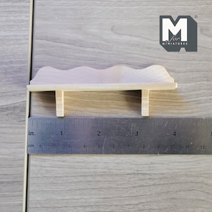 Dollhouse miniature 1:12 scale Unpainted Wood Wall Bracket, Wall rack, wall shelf - I034