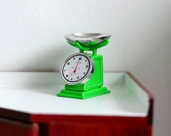 Dollhouse Miniature vintage kitchen scale, Tiny vintage food scale, 1/12th vintage scale - C093