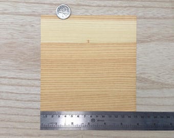 ミニチュア杉材ベニヤシート、5-7/8インチ四方、厚さ0.15mm、DIYドールハウス用品（粘着式ではありません）