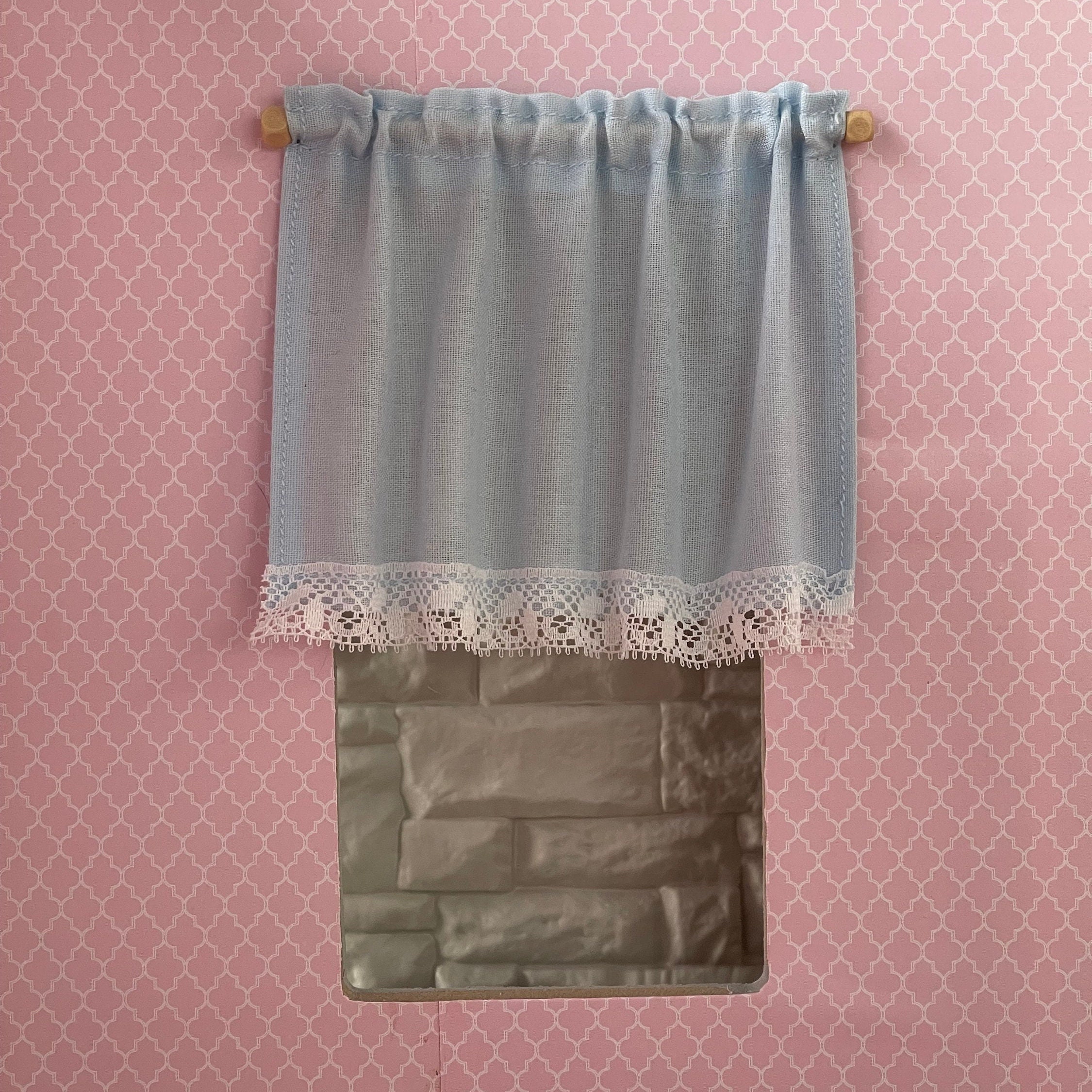 CLISPEED Set Di 2 Tende In Miniatura Con Pizzo Per Casa Delle Bambole – Accessori Fai-da-te Per Decorare Finestre