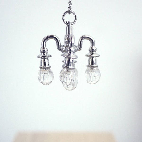 Dollhouse Miniature Chandelier Pendant Light (non-electric) - C074