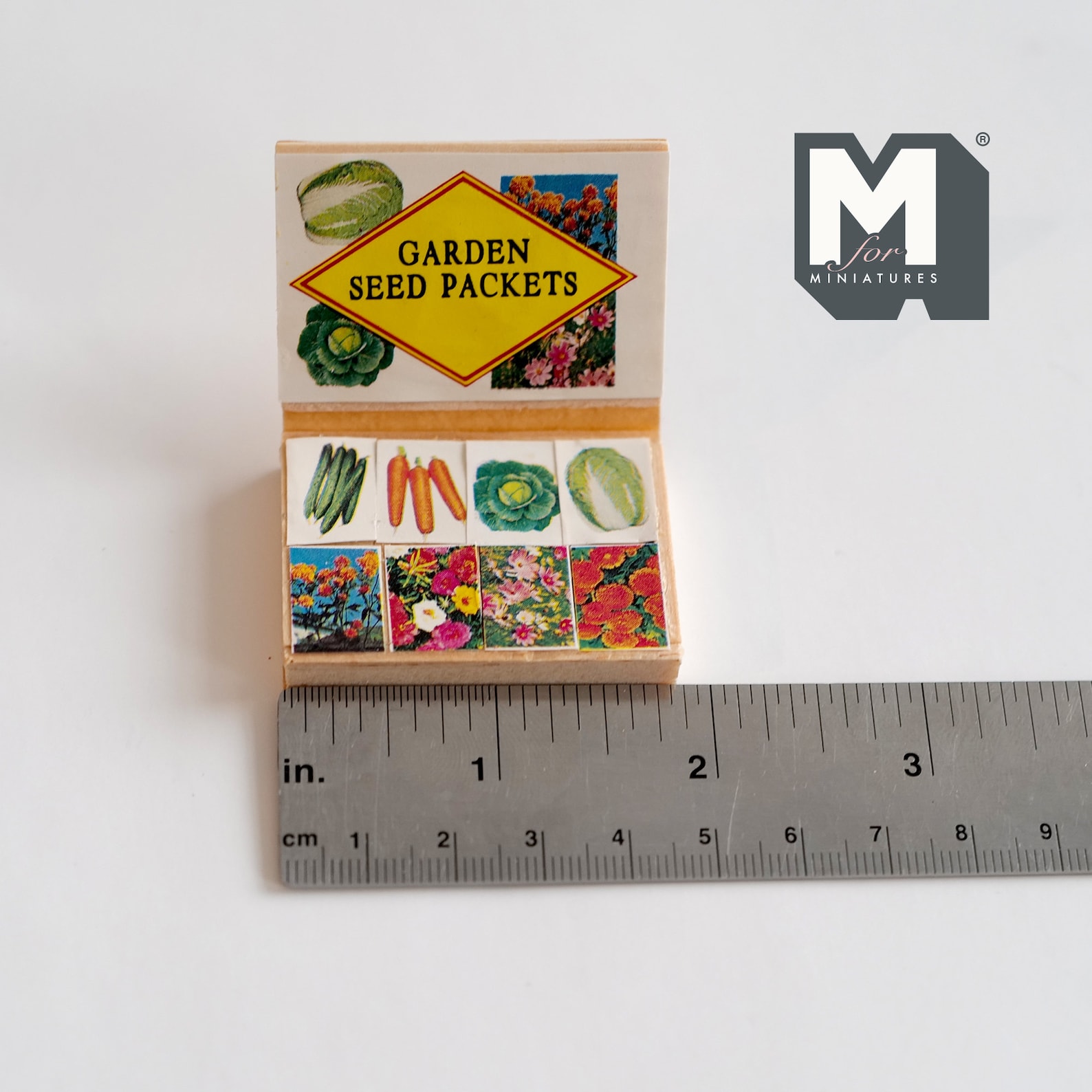 Dollhouse Garden Seed Box 1:12 Scale Miniature Seed Garden Box - B053 ...