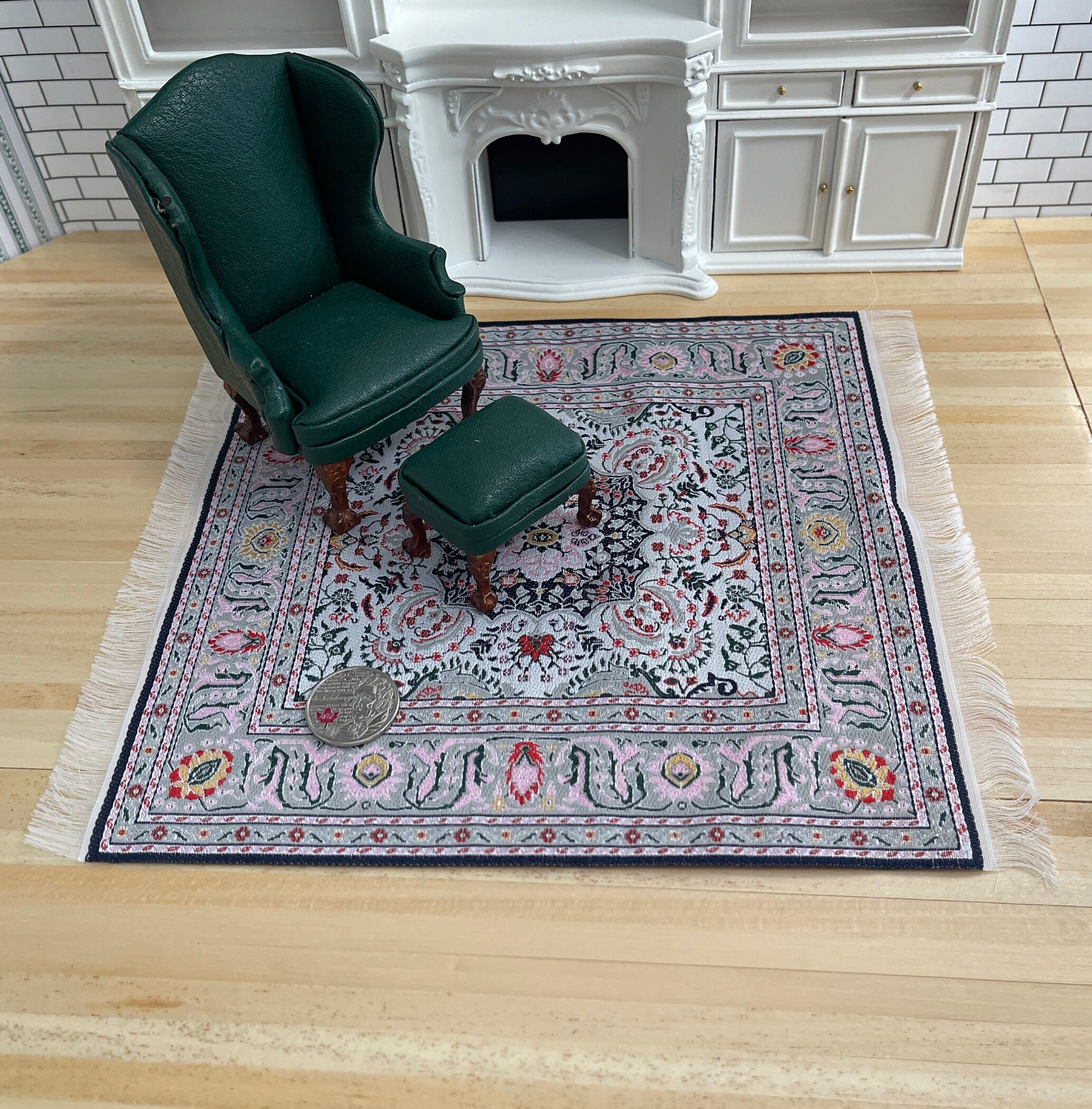 1:12 Miniature Square Rug , Dollhouse Supplies Square Carpet Living ...