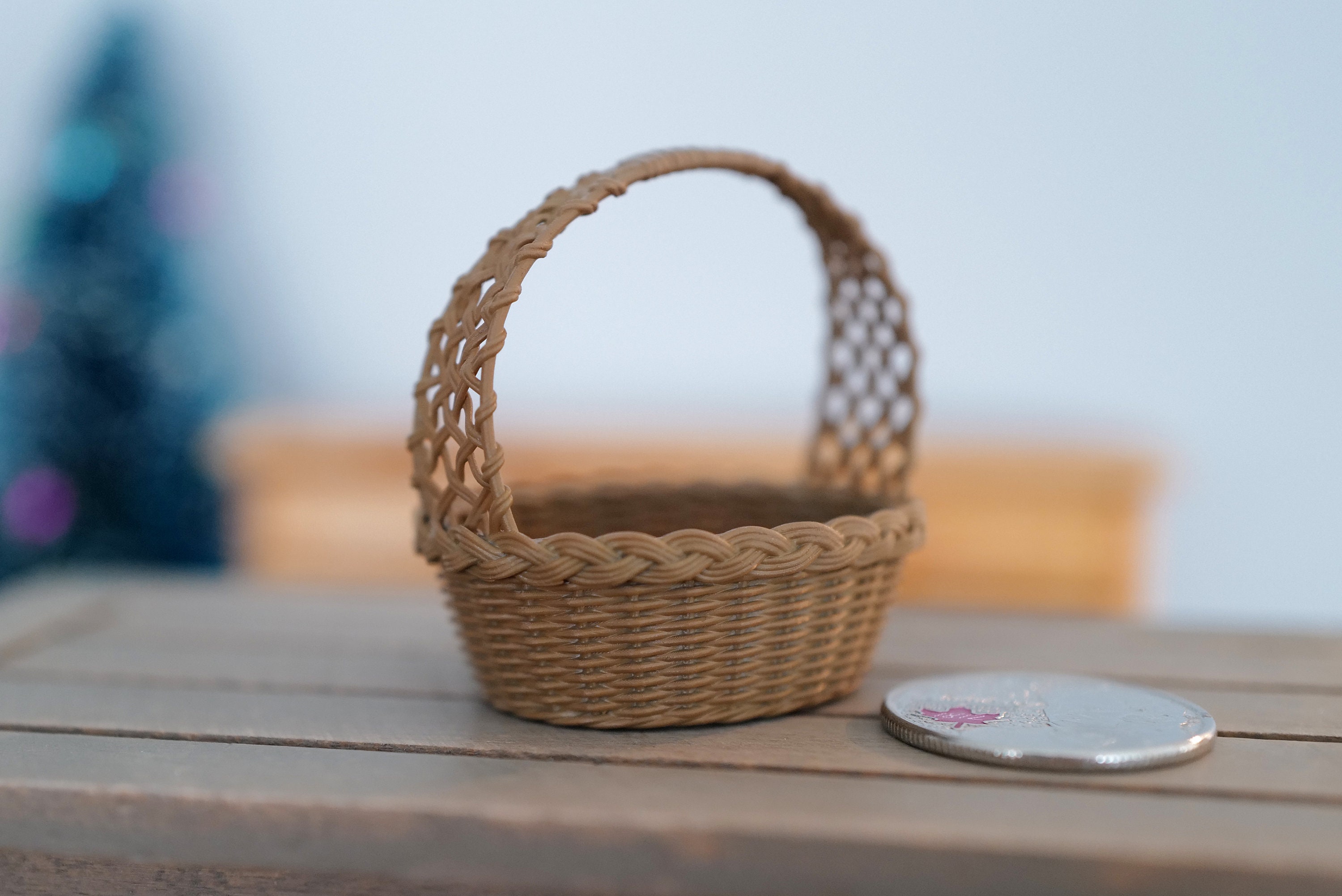 1:12 Scale Dollhouse Miniature Basket C022 - Etsy