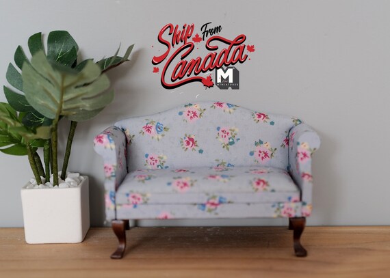 thumbnail image 2 of Dollhouse Couch 1:12 Scale Model Accessories Ornament Modern Miniature Couch 2 of 11