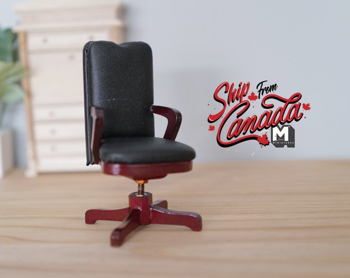 112 Miniature Black Office Chair Directors Chair Modern Office Black