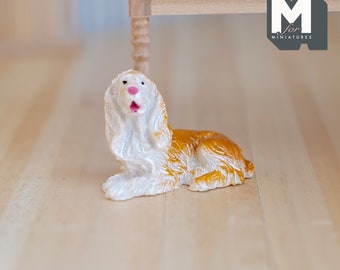 ミニチュア コッカースパニエル犬 1:12スケール ドールハウス用