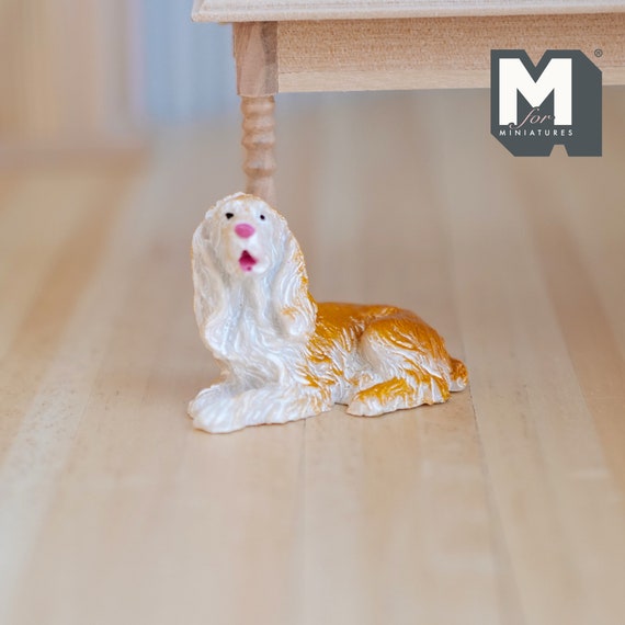 ミニチュア コッカースパニエル犬 1:12スケール ドールハウス用