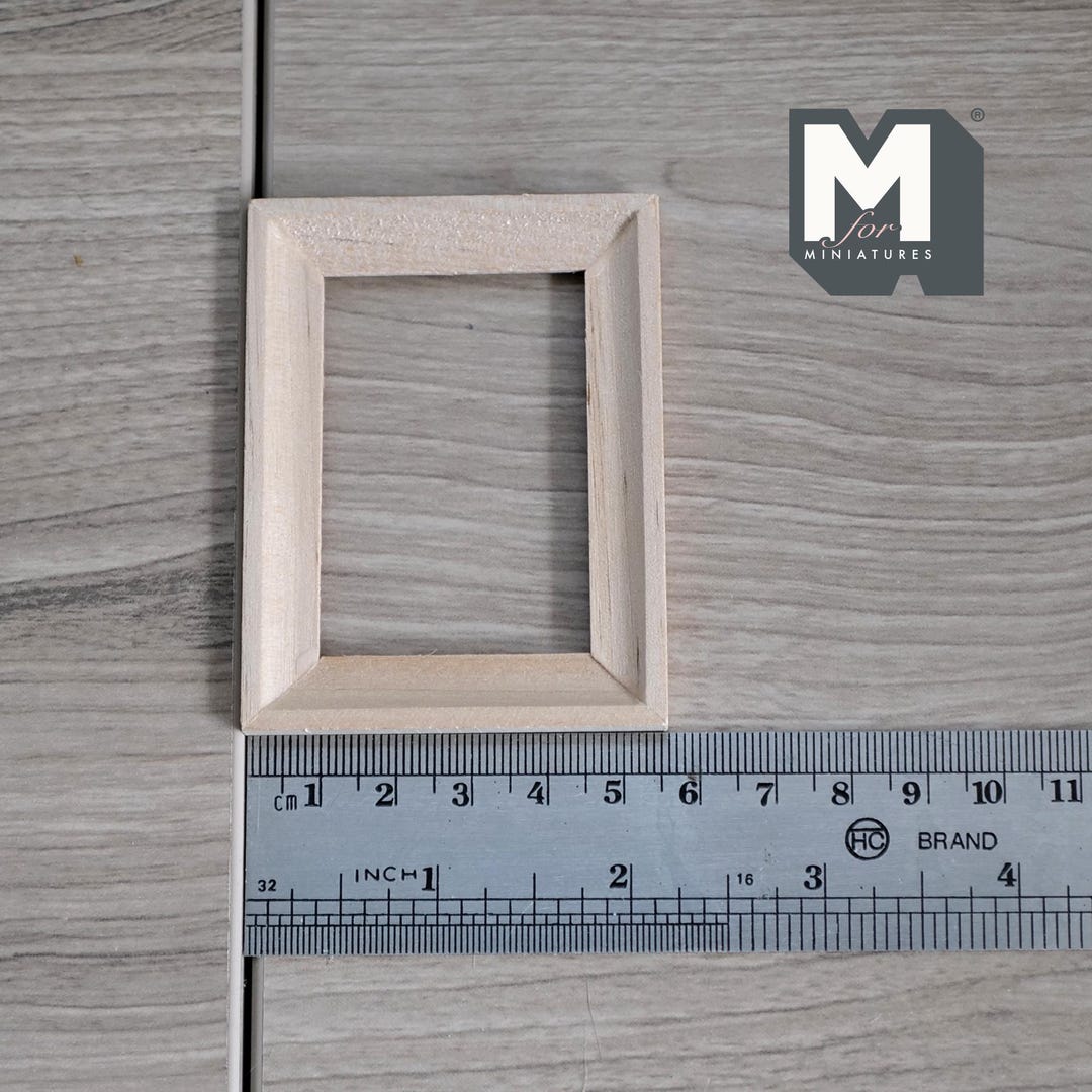 6 Miniatur Bilderrahmen Aus Holz – 1:12 Maßstab, Für Puppenhäuser & DIY