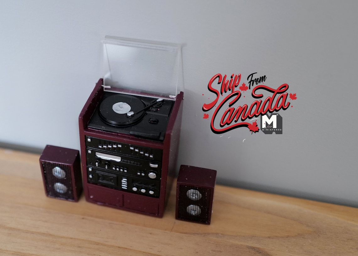 1:12th Scale Dollhouse Miniature Stereo With Speaker Set of 3 - Etsy