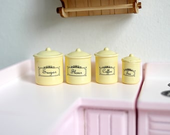 Dollhouse Miniature Canister Set | Etsy
