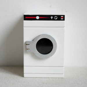 Voorladerwasmachine poppenhuis 1:12 miniatuurwasmachine met draaideur - K036