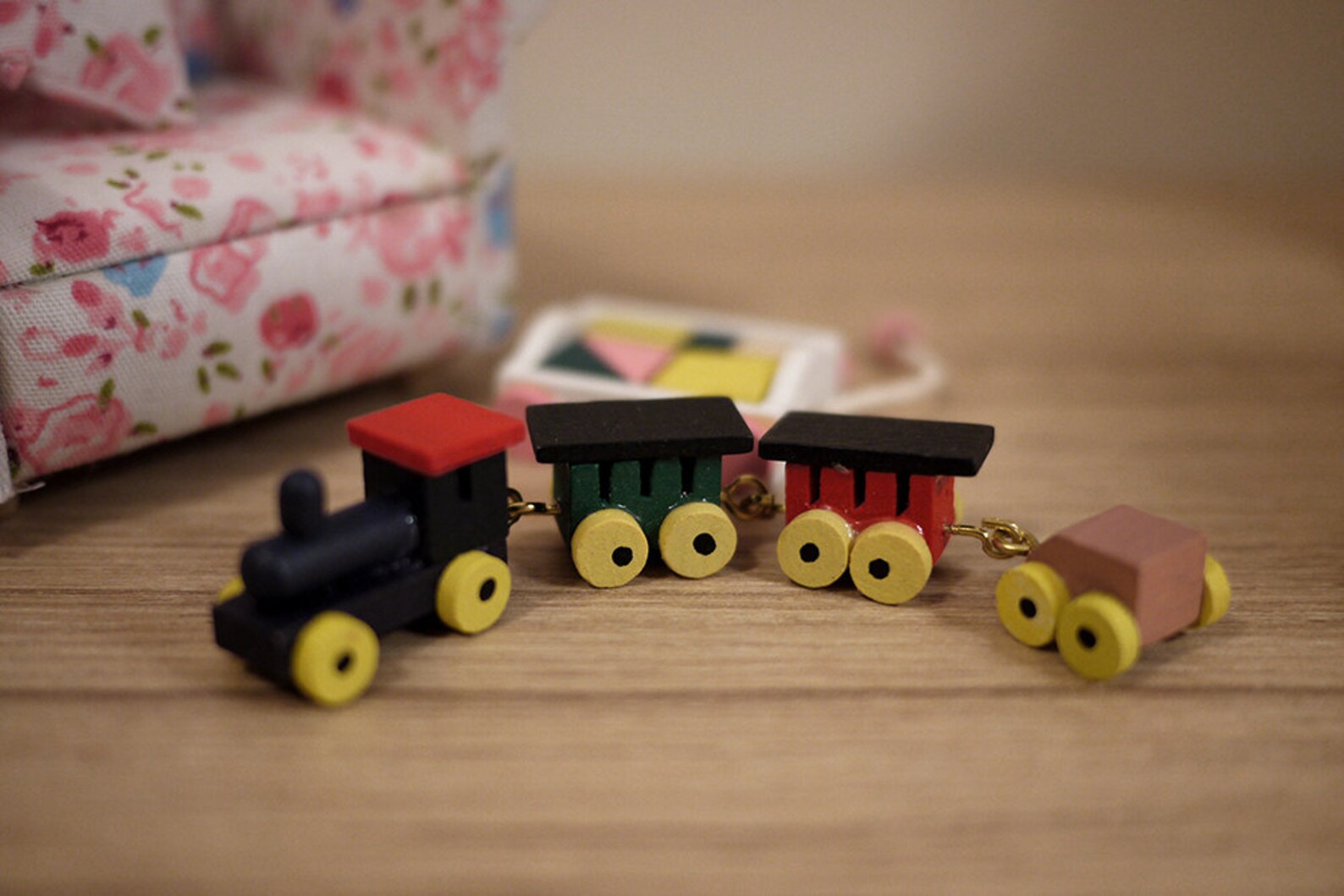 Dollhouse Train Toy Dolls House Wood Train 1 12 Scale Etsy