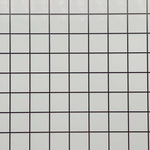 Embossed Dollhouse Wall Sheet White Square Tiles , Kitchen Tiles , Subway Tiles , Underground Tiles , Floor Tiles 16&quot; x 11-5/8&quot; (dark grout)