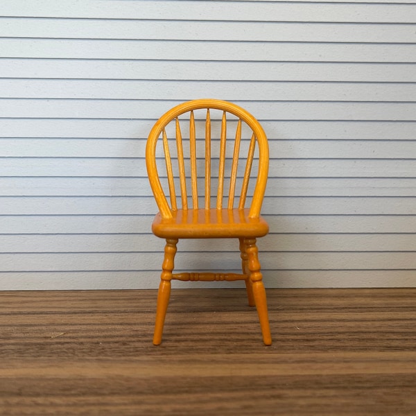 Dollhouse Spindle Back Chair Miniature Dinning Chair 1:12 Scale Bow Back Chair (wood) - E004