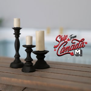 1:12 Scale Dollhouse Miniature Candle Stand / Candle Holders set of 3 - C086