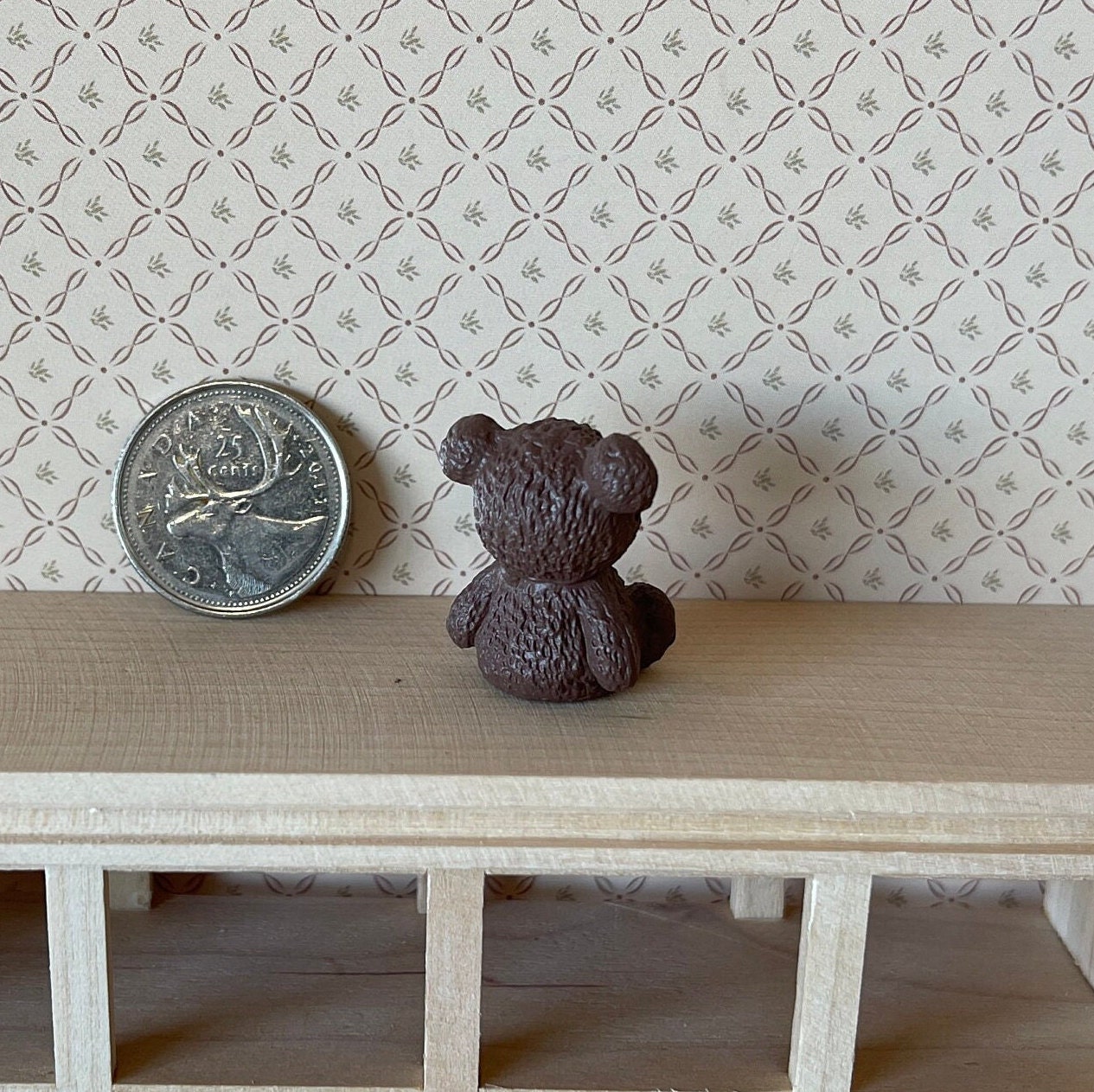 3 pezzi 1:6 casa delle bambole orso snodato coniglietto