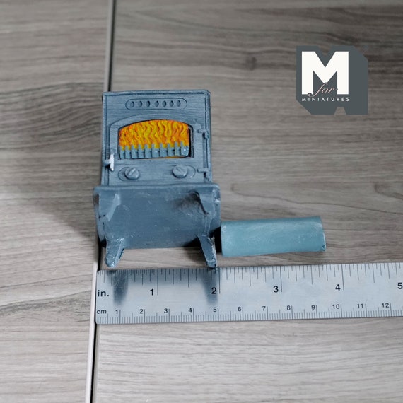 Camino In Miniatura In Resina Nera Per Casa Delle Bambole (Scala 1:12) – Stile Vittoriano - Foto 3