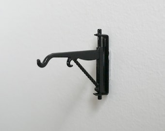 Dollhouse Supplies Metal Wall Bracket Miniature Metal Hook 1:12 Scale Hardware (Black) - C094